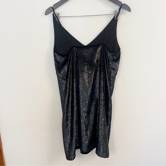 J Brand Brielle Velvet Mini Slip Dress Black Strappy LBD NEW Size Small $298 - Picture 5 of 10